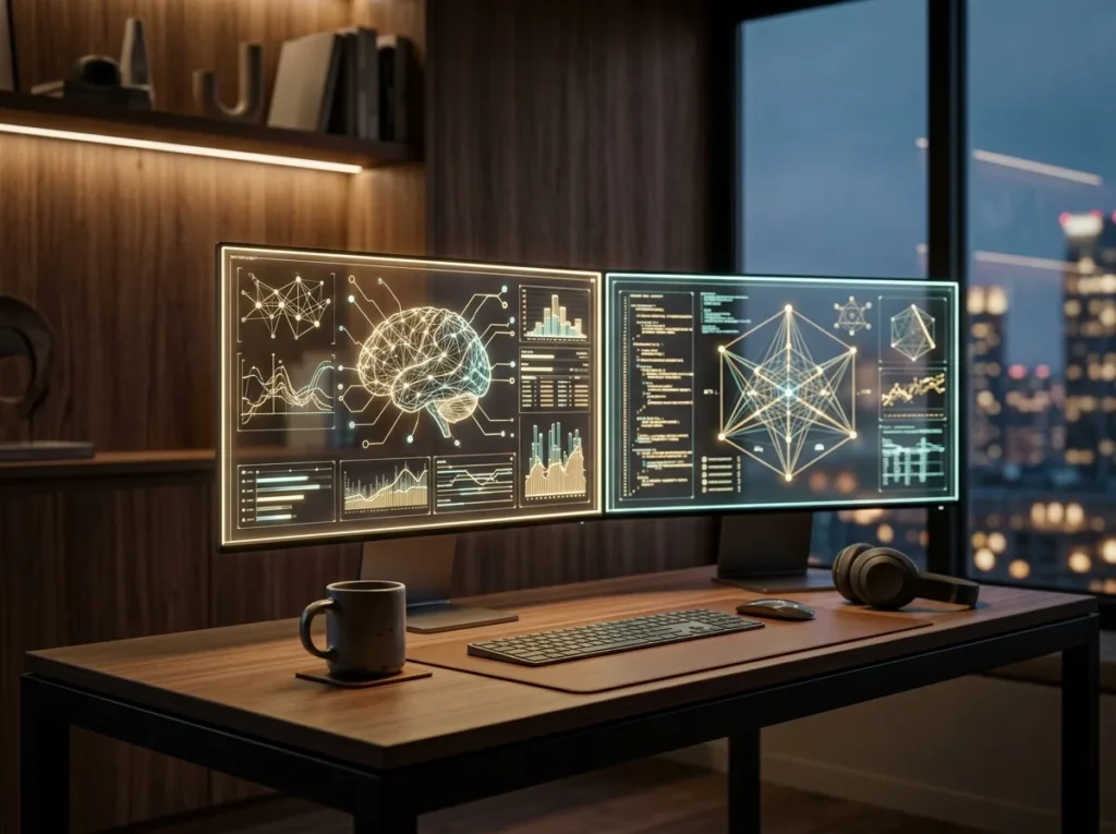 Claude Fable 5.1 & Mythos: 5 Reasons Specialized AI Wins 1 High-tech engineering workstation illustrating specialized AI models like Claude Fable 5.1 and Mythos 5.1