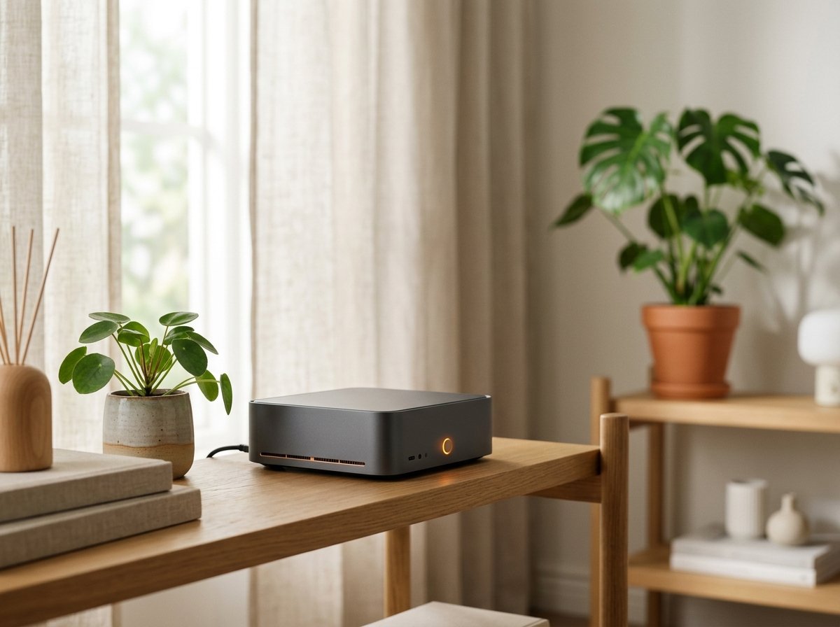 Mini PC compacto com IA para servidor doméstico silencioso