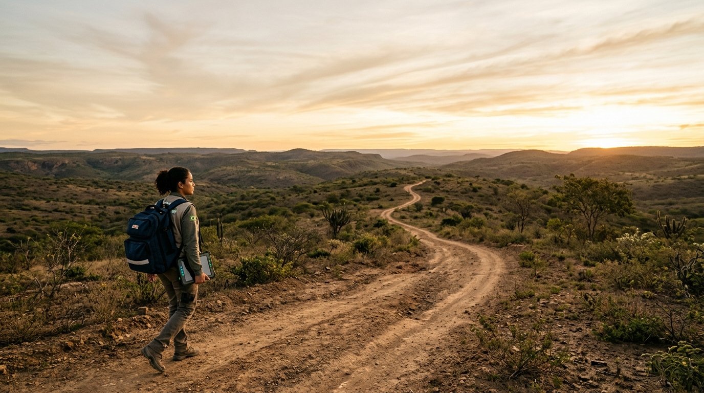 IA no SUS: Como Algoritmos Estão Ajudando a Salvar Vidas em Cidades Remotas 1 Profissional de saúde utilizando IA no SUS para triagem médica no interior do Brasil